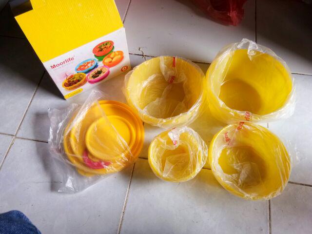 Mangkok Tutup Anti Tumpah 4pcs Dgn 4 Ukuran (set Bowl Plastik Food Grade Premium Quality)harga Disk