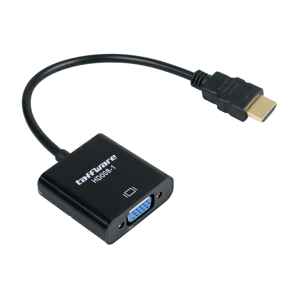 Taffware Adapter HDMI ke VGA Female dengan Audio - HD008-1 - Black