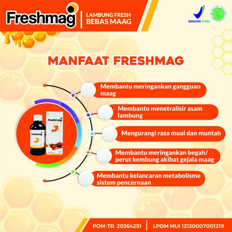 Freshmag ORIGINAL ASLI 100% Herbal Solusi Atasi Maag 200 ml