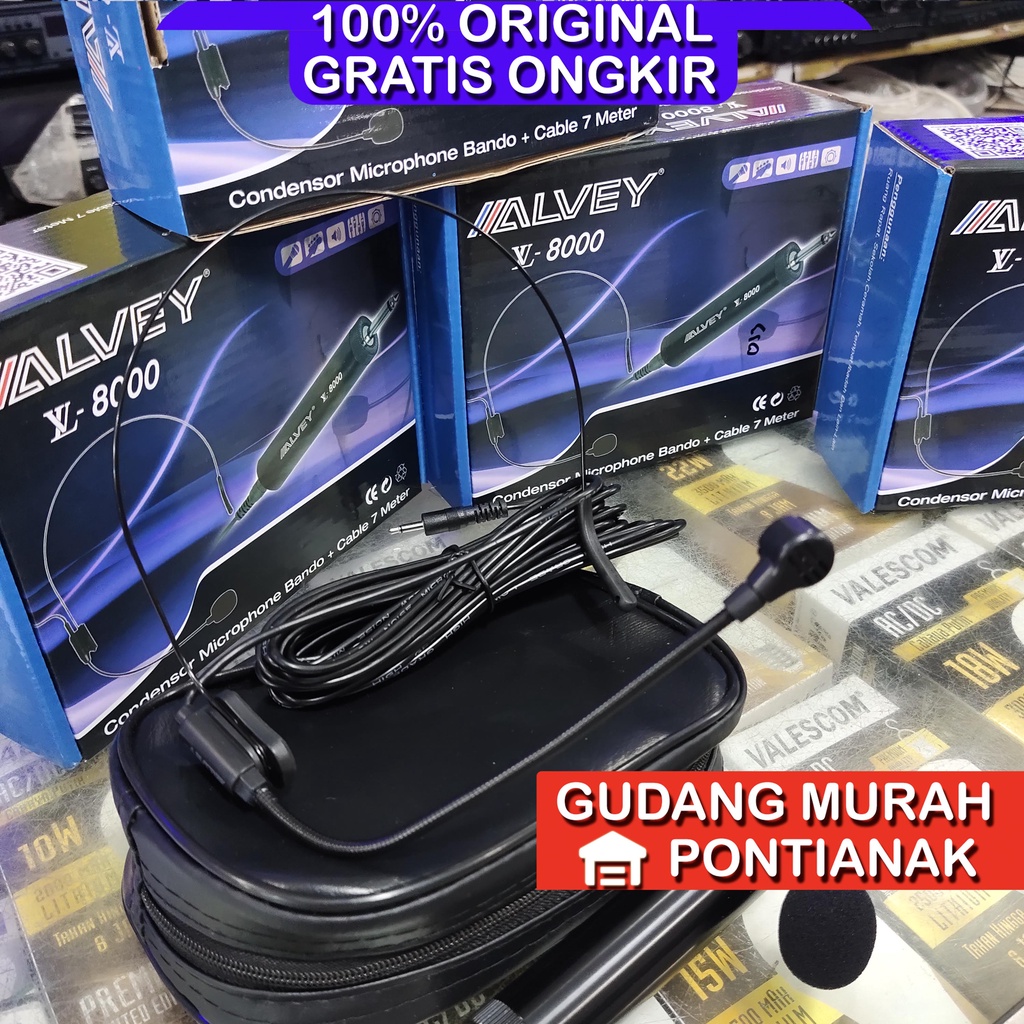 MIC BANDO HEADSET ORI Jepit ALVEY LV 8000