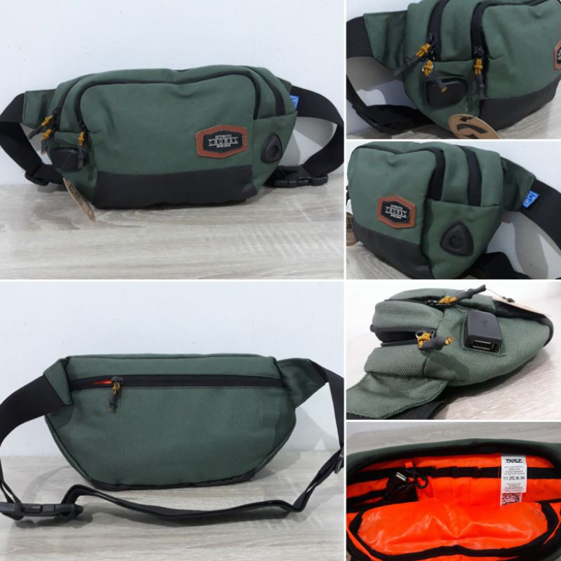 waist bag unisex CHORAL SAGA green / tas pinggang keren CHORAL / Waistbag CHORAL asli original