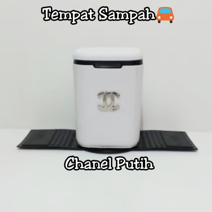 Tempat Sampah Box kotak Sampah kamar Mobil chanel channel putih white b