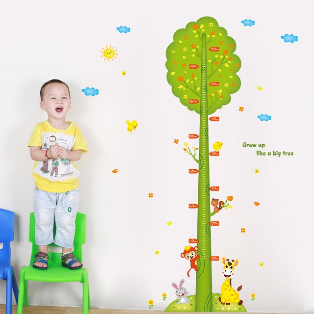 Reliza Wall Sticker Pengukur Tinggi Badan Pohon Green Tree Grow Up Stiker Dinding LDR8200