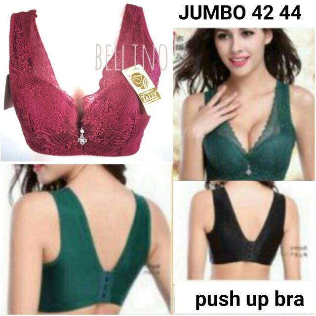 Bh Penekan Lemak Jumbo  42 44 Push Up Bra Kawat Busa Tipis 8117