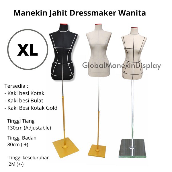 Manekin Wanita Dressmaker Patung Jahit Tusuk Jarum Ukuran XL