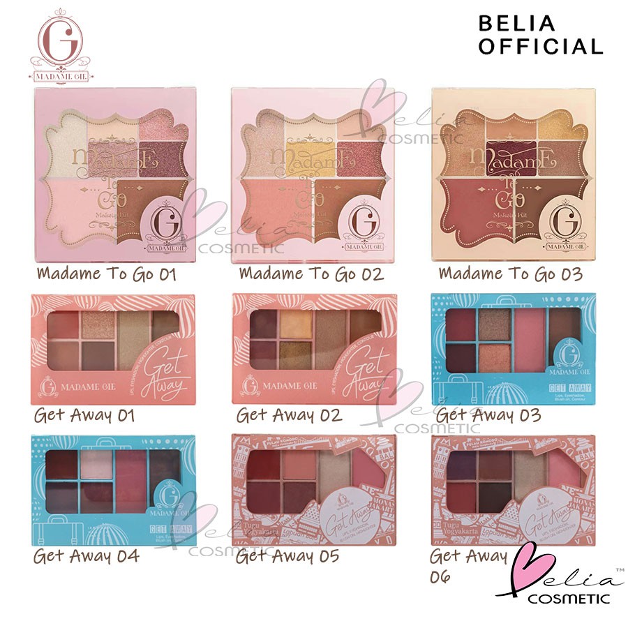 ❤ BELIA ❤ MADAME GIE To Go | GET AWAY Make Up Kit | Complete | Face Pallete | Take5 Palet wajah Madamegie getaway