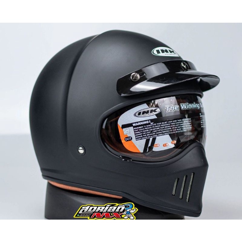 HELM INK TROOPER BLACK DOFF ORIGINAL HELM CAKIL INK HELM FULL FACE KLASIK HELM RETRO FULL FACE INK