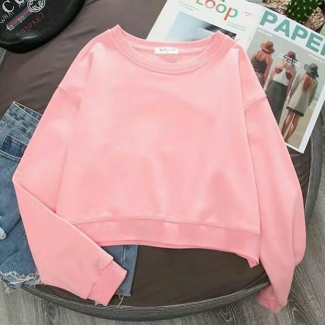 RCL - Jaket Wanita - Sweater Wanita - Oversize Crop Sweater - Sweater Crop Cewek