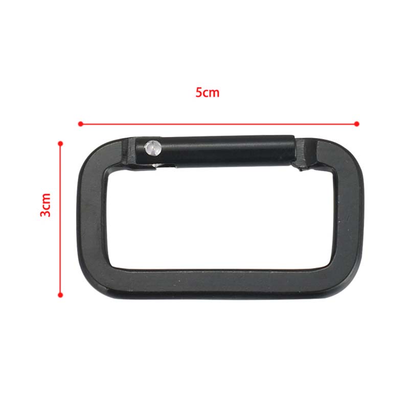 Gantungan Kunci Carabiner Bentuk Persegi Panjang Bahan Alloy Ukuran 5cm