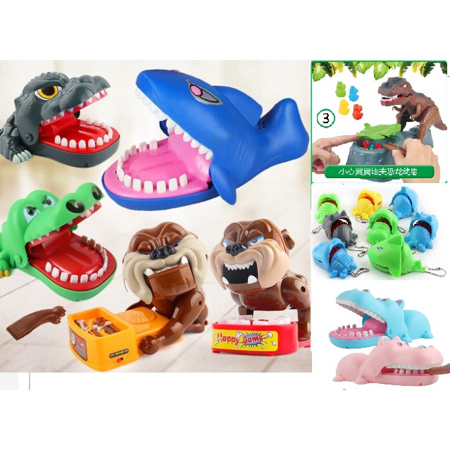 BSS Mainan Gigit Buaya Hippo Bulldog Shark Dinosaurus Gantungan Kunci