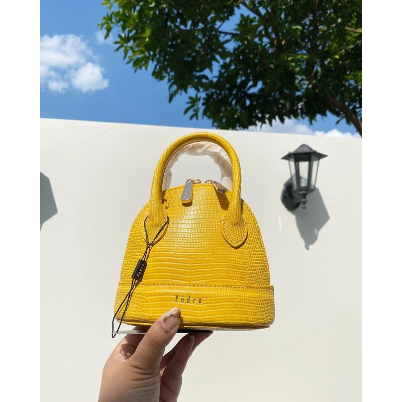 Pedro mini lizard effect top handle bag