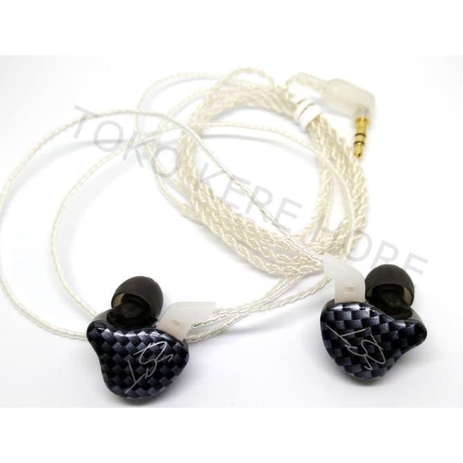 IEM KNOWLEDGE ZENITH KZ - ZST HYBRID MIC WITH KZ SILVER CABLE - HITAM