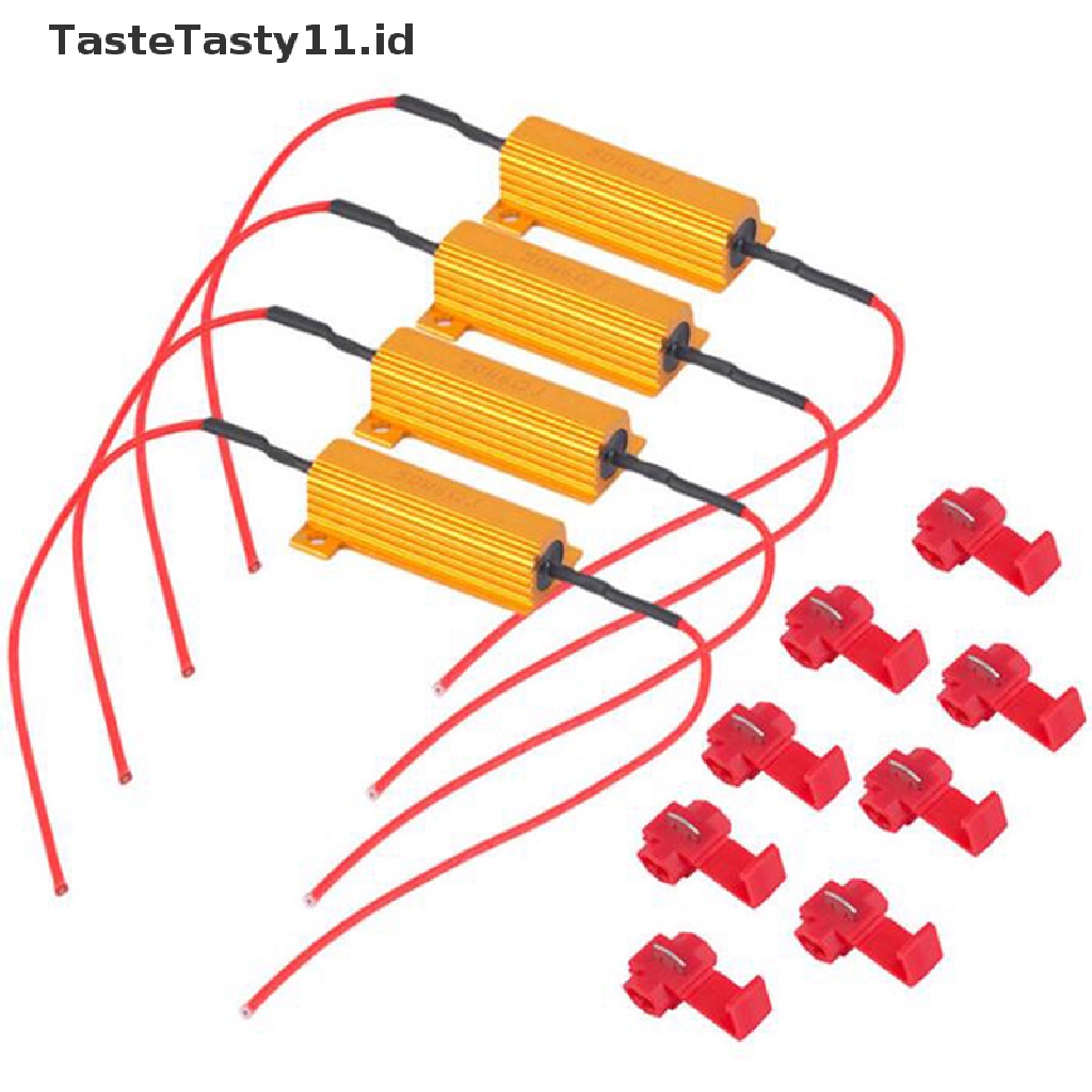 (TasteTasty) 4pcs Resistor Beban 50W 6 ohm Untuk Lampu Sein LED Hyper Flash