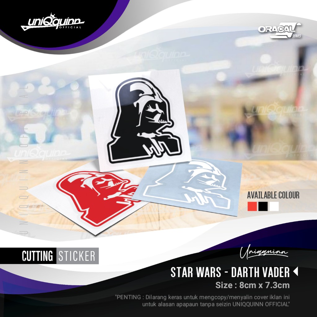 

UQ stiker Star Wars Darth Vader | Cutting Sticker Star Wars Darthvaede