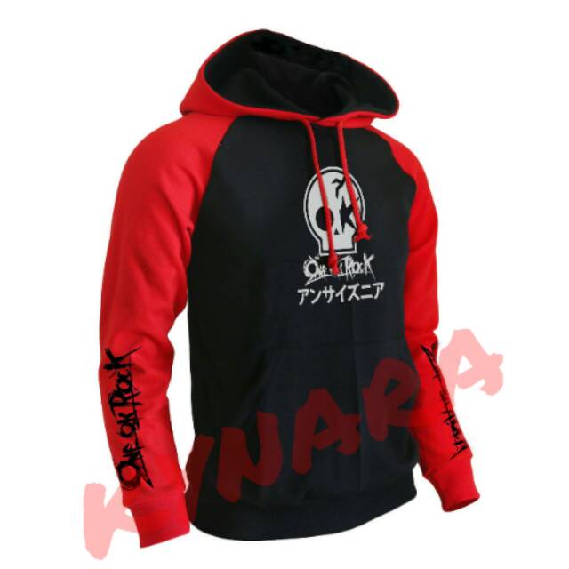 Jaket hoodie raglan one ok rock