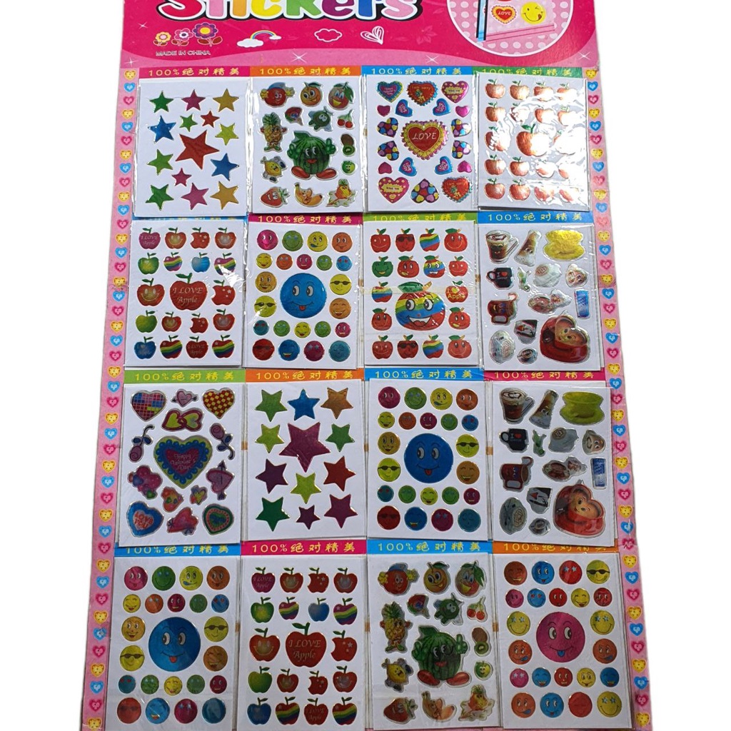 

16 pcs stiker Layar Ph