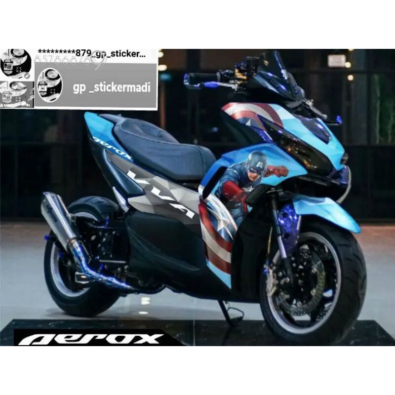 decal aerox full blok custom suka suka2017-21