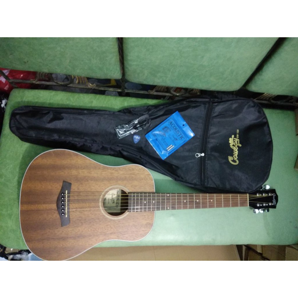 Gitar Akustik Cowboy Original Tipe GW-120 NS 3 per 4 Brown Jakarta Murah Bonus Tas Senar 1 Set Pick