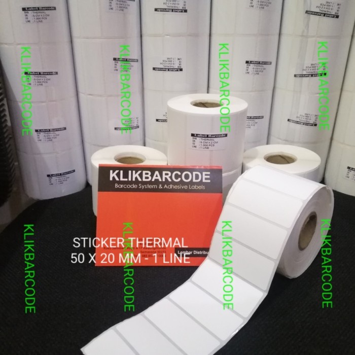 

LABEL BARCODE XPrinter XP-360B Uk. 50 X 20MM (1 LINE) THERMAL 50X20 MM - ISI : 500 PCS