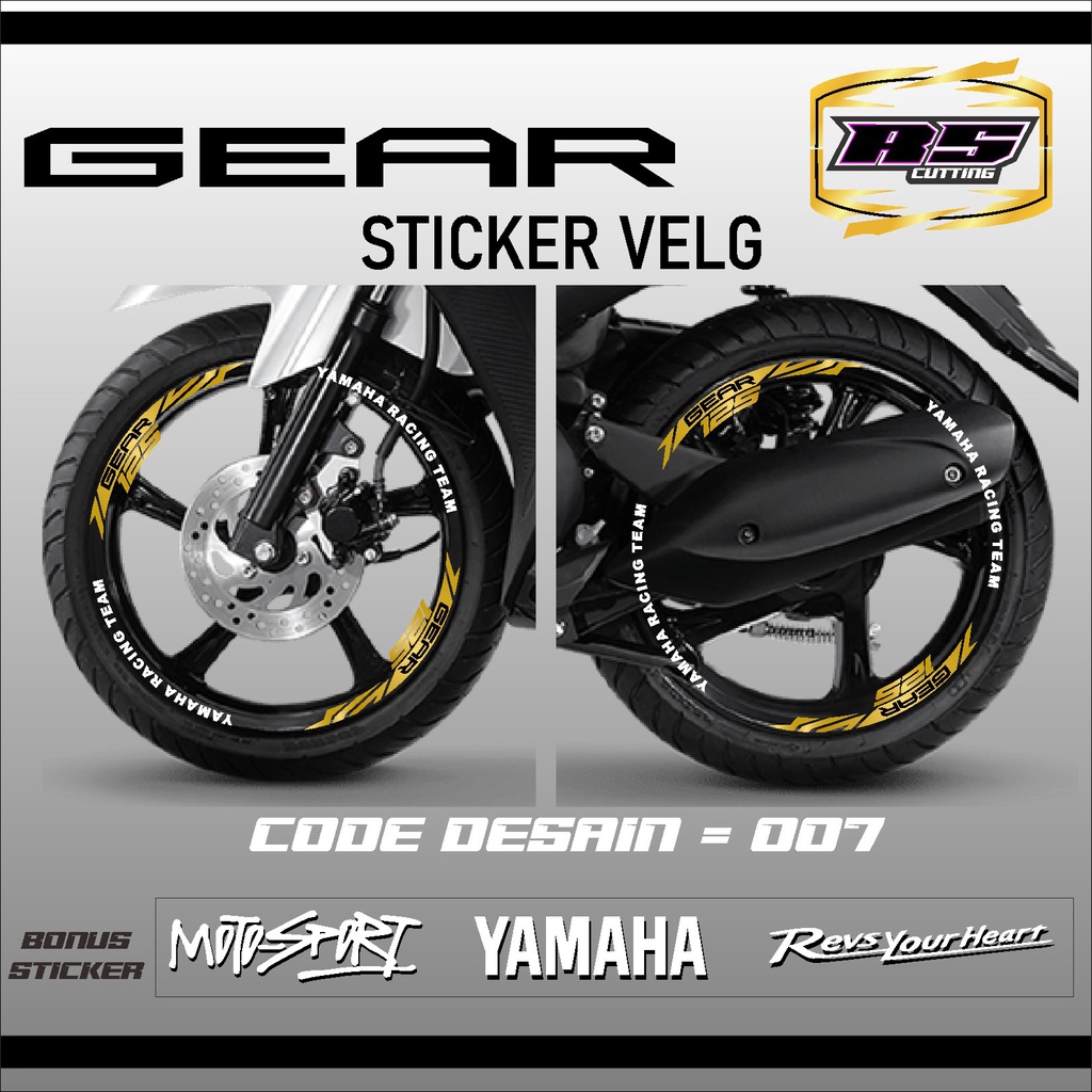 STICKER VELG YAMAHA GEAR 125 List velg Yamaha GEAR 125 - Aksesoris Motor Stiker Lis Velg Yamaha GEAR