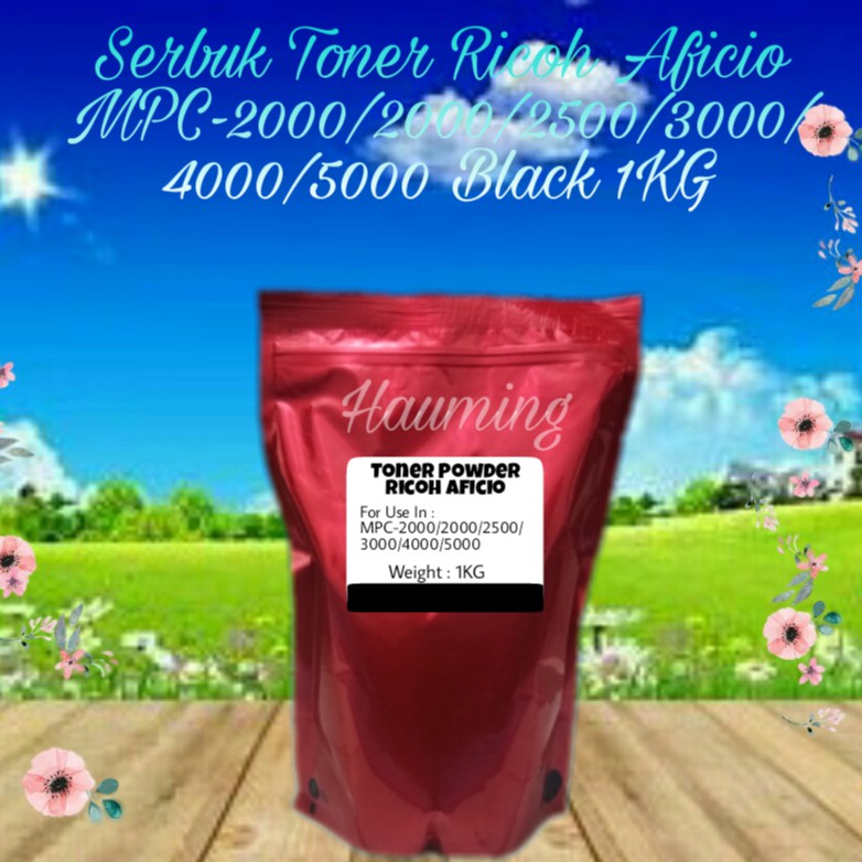 Serbuk Toner Ricoh Aficio MP C2000 C2500 C3000 C4000 C5000 MPC2000 MPC2500 MPC3000 Black 1kg