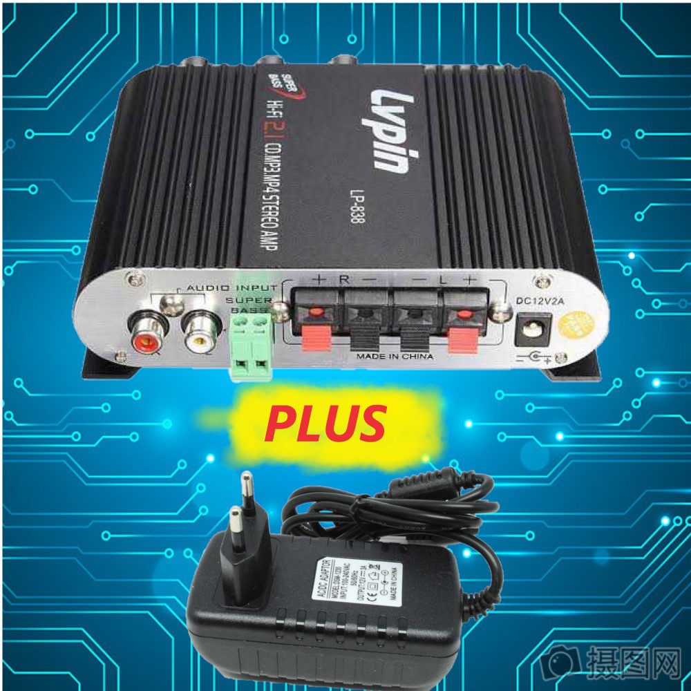 power amplifier LVPIN Mini HiFi Stereo Ampli Treble Bass Booster subwofer murah 12V 20W