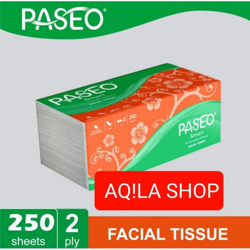 Tissue Facial Smart Passeo 250 Sheet 2PLY/Tissue Mobil/Tissue Keluarga/Tissue kantoran/Tissue salon
