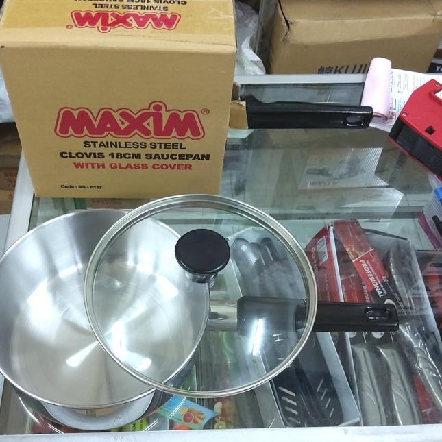 Maxim Clovis Sauce Pan 18 cm Panci Susu Stainles Tebal