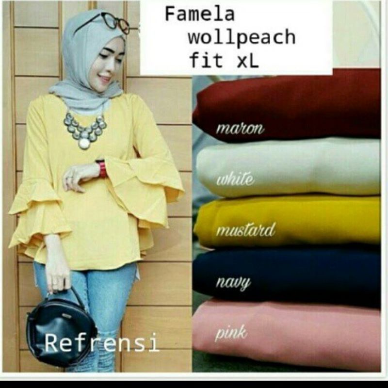 Famela top atasan blouse fashion remaja