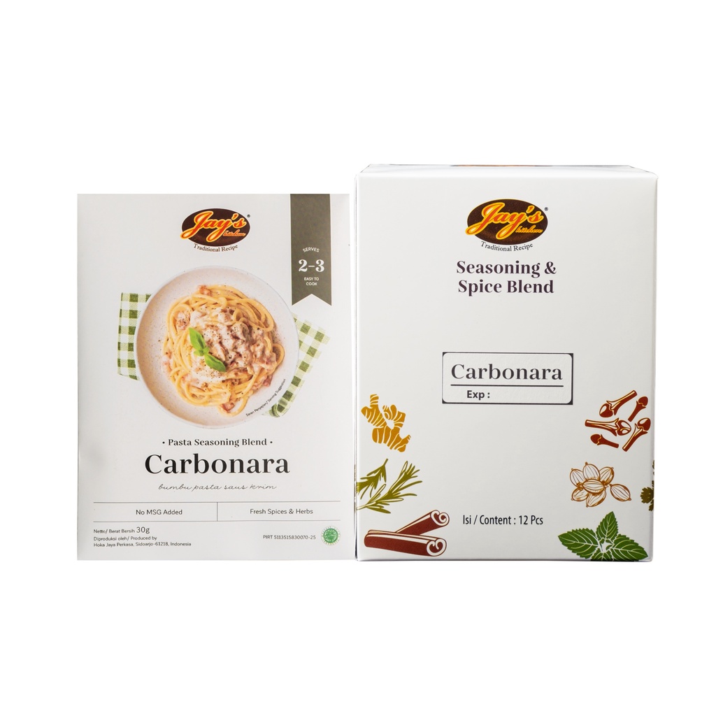 

Jay's Carbonara Pasta Seasoning Blend - Box Isi 12