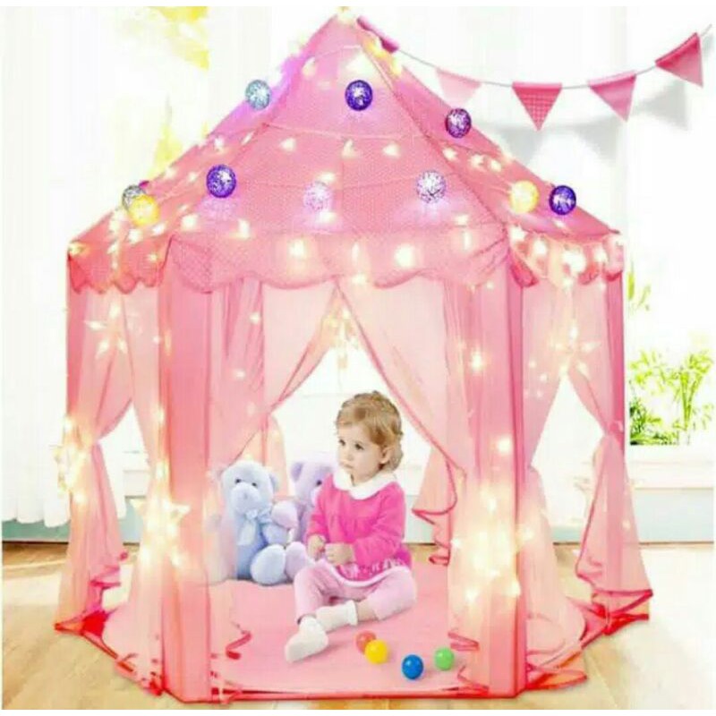 TENDA ANAK CEWEK CANTIK TENDA INDAH HELLO KITTY PINK MAINAN TENDA TIDUR RUMAH KADO HADIAH ANAK LUCU