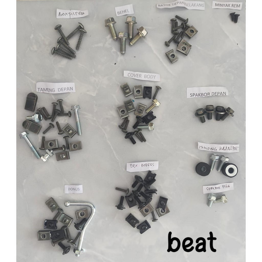 [TERLENGKAP] Baut lengkap full body motor beat fi