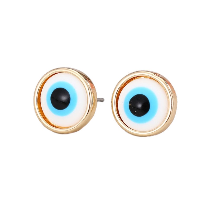 SIY  Evil Eye Stud Earrings Shining Turkish Eye Earrings Good Luck Eye Amulet Earring