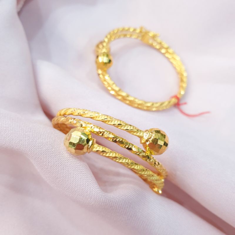 [NEW] [LIMITED STOCK] Gelang anak bola lilit emas asli kadar 375 8K