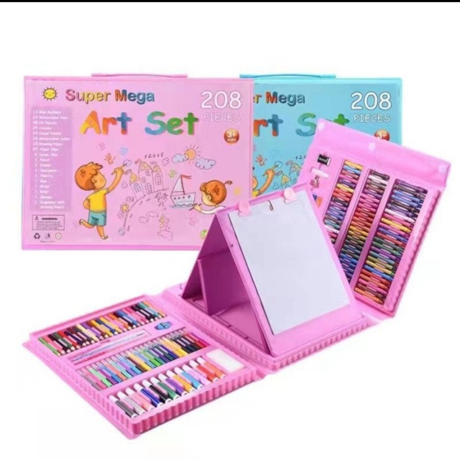 Crayon Anak Set 208 pcs Pensil Warna Alat Lukis Gambar Jumbo Sekolah A