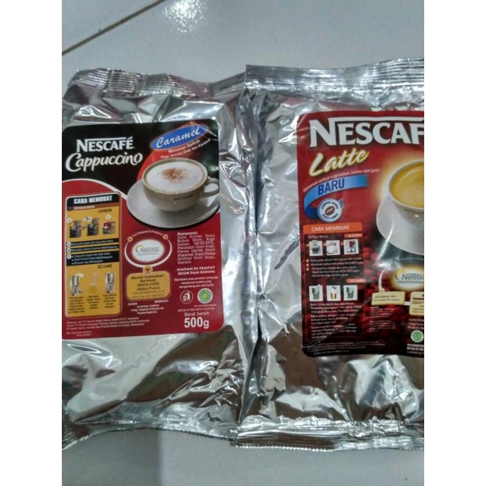 

Cantik Nescafe Cappucino Caramel + Nescafe Latte @500Gr Hemat