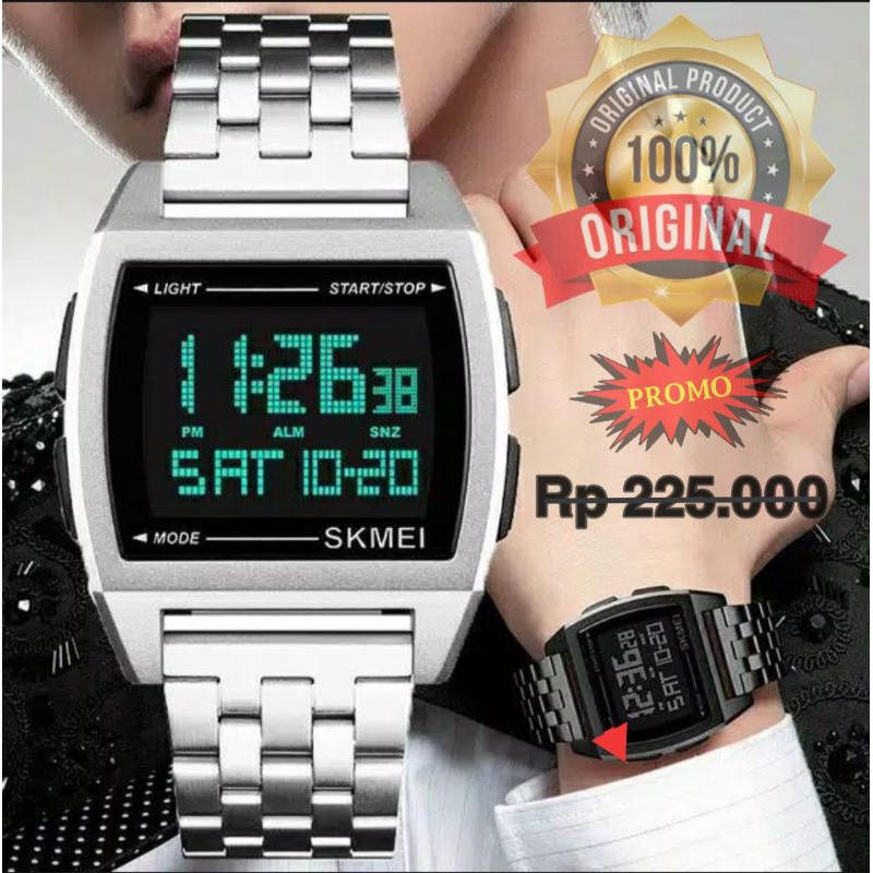 Jam tangan pria viral original skmei stenless stell