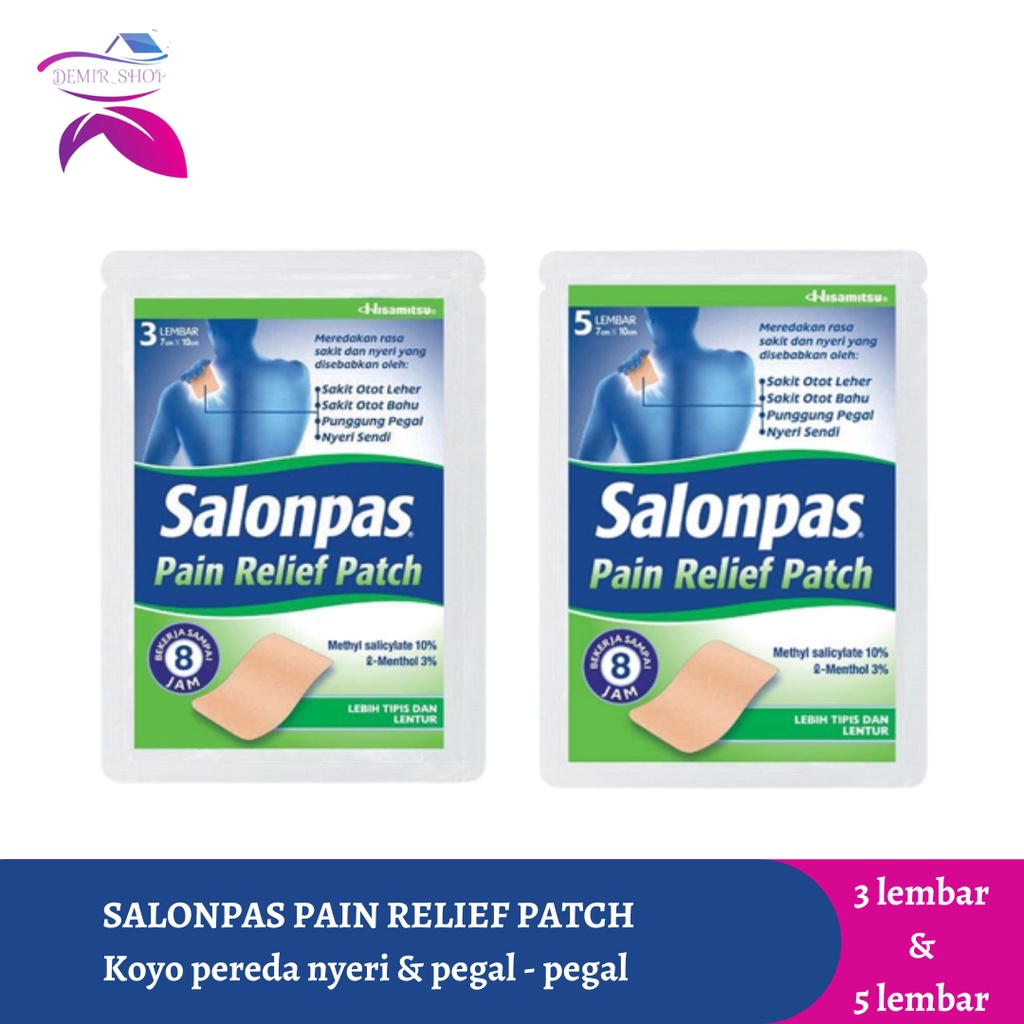 Salonpas Pain Relief Patch 3 Lembar &amp; 5 Lembar / Koyo Pereda Nyeri