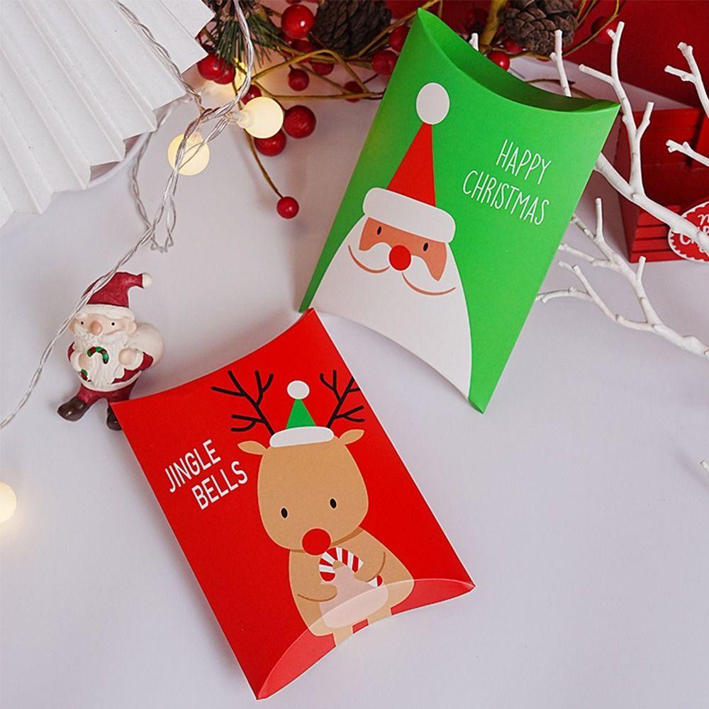 Solighter Kotak Kado Natal Party Decor Cookie Box Rusa Merry Christmas