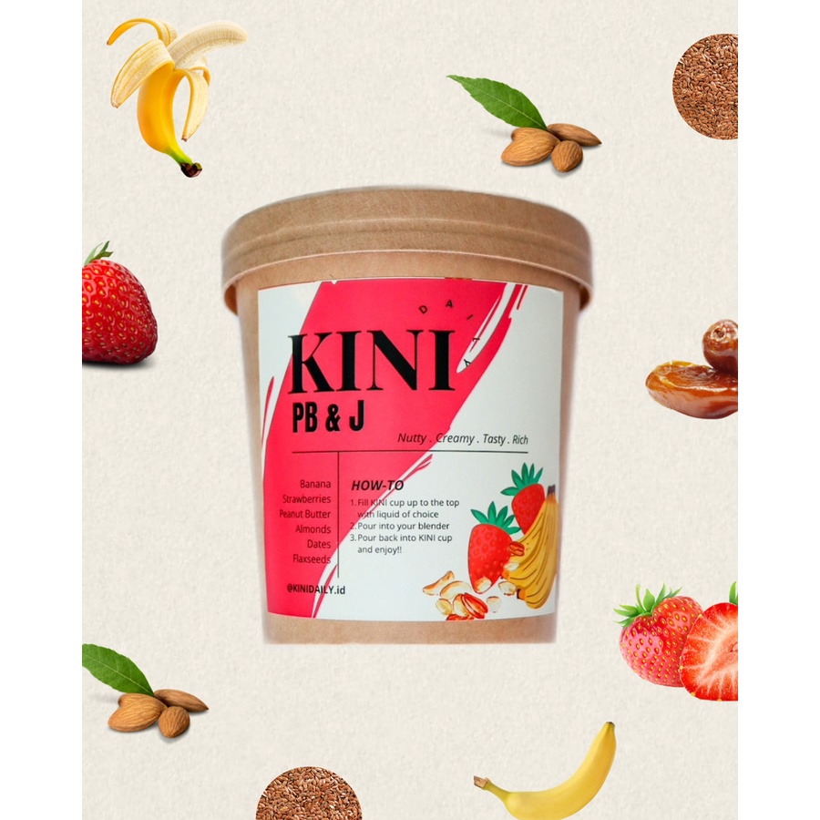 

PB & J / Frozen Fruit Healthy Smoothie/ Ready To Blend/ KINI DAILY