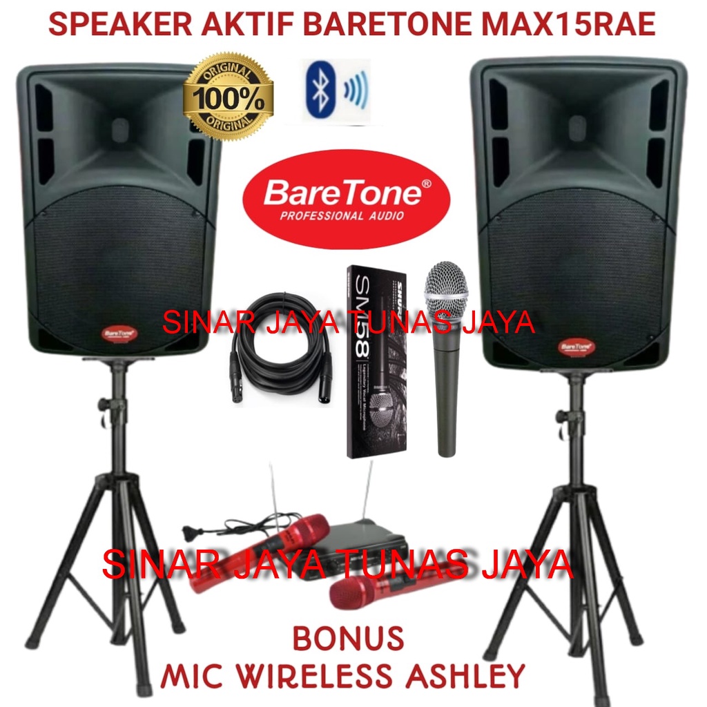 SPEAKER AKTIF BARETONE MAX15RAE SPEAKER AKTIF 15INCH ORIGINAL aktif aktif FREE BONUS