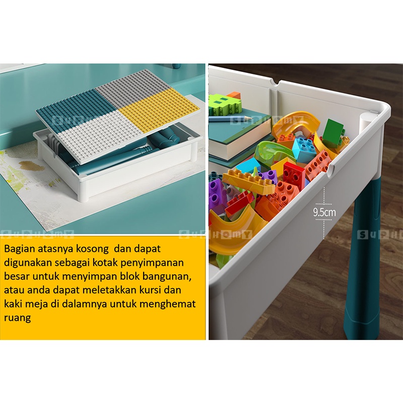 Meja Belajar Anak / Meja Kursi Anak / Mainan Edukasi Meja Belajar/Meja Belajar Anak Set/Meja Belajar Set /Meja belajar Multifungsi/meja dan kursi anak/set meja anak/lego meja/meja kursi belajar anak