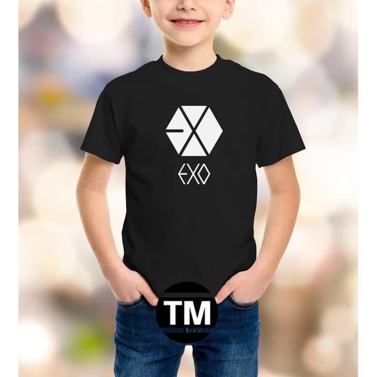 KAOS BAJU COMBED 30S ANAK EXO BAJU ANAK KOREA KPOP EXO BAND TSHIRT