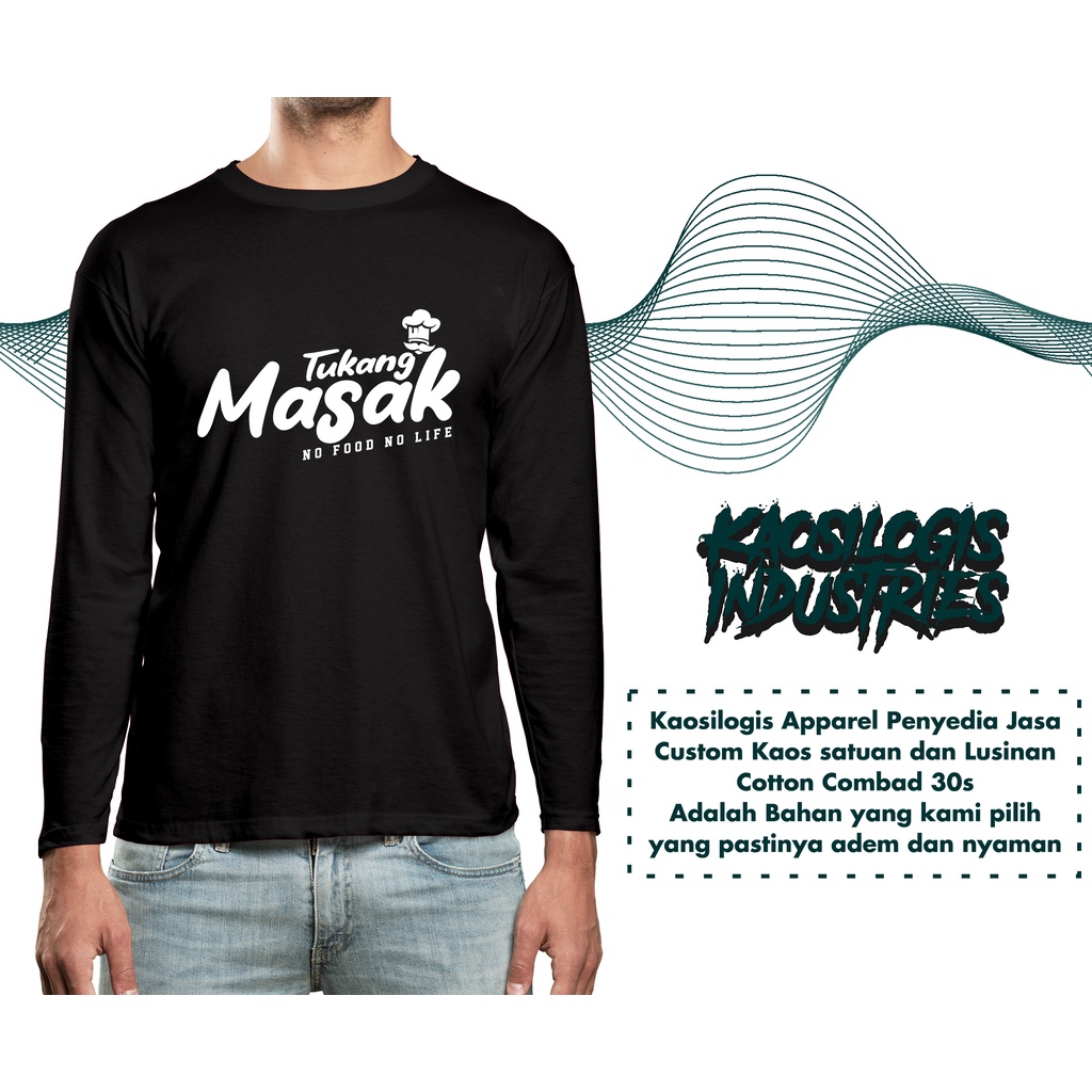 Kaos Baju Tukang Masak No Food No life Lengan Panjang