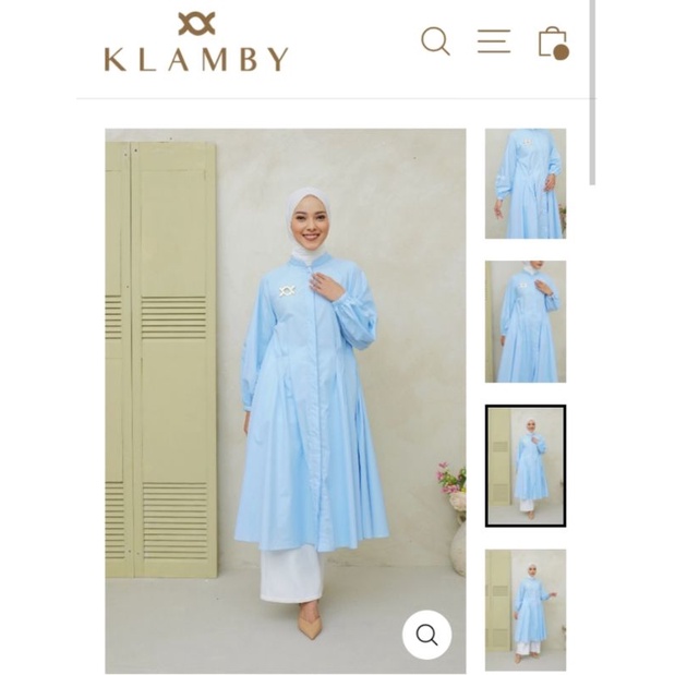 Evelyn Midi Dress Wearing Klamby, Powder Blue, Size XS, wearing Klamby