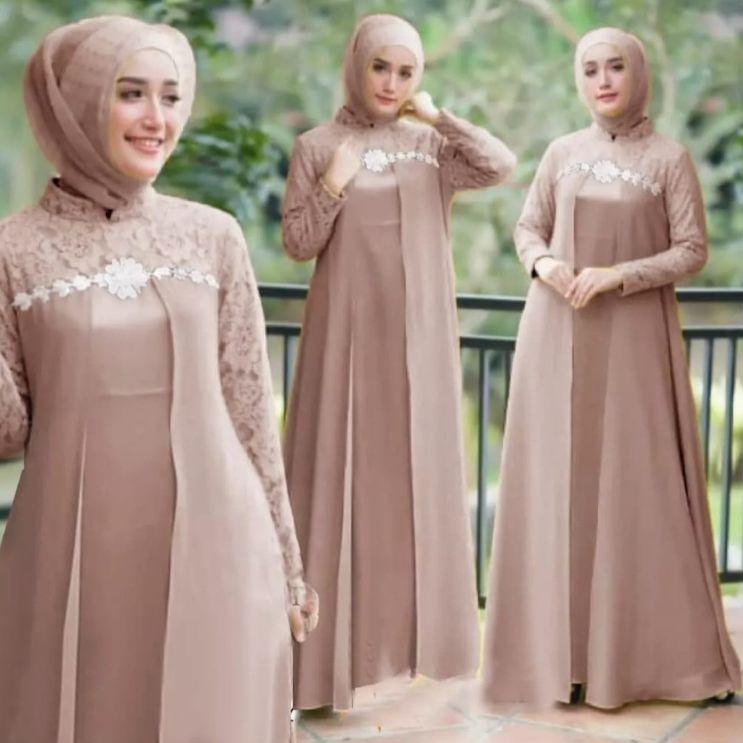 Modern.. Gamis Terbaru (Ukuran M~L~XL ) Gamis Barukat Kondangan / Long Dress / Gamis Pesta / Gamis W
