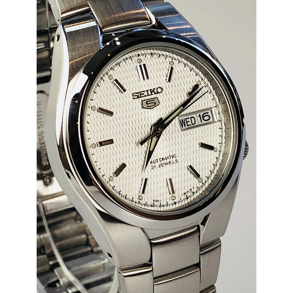 Seiko 5 SNK601K1 Automatic White Dial - Jam Tangan Pria SNK601