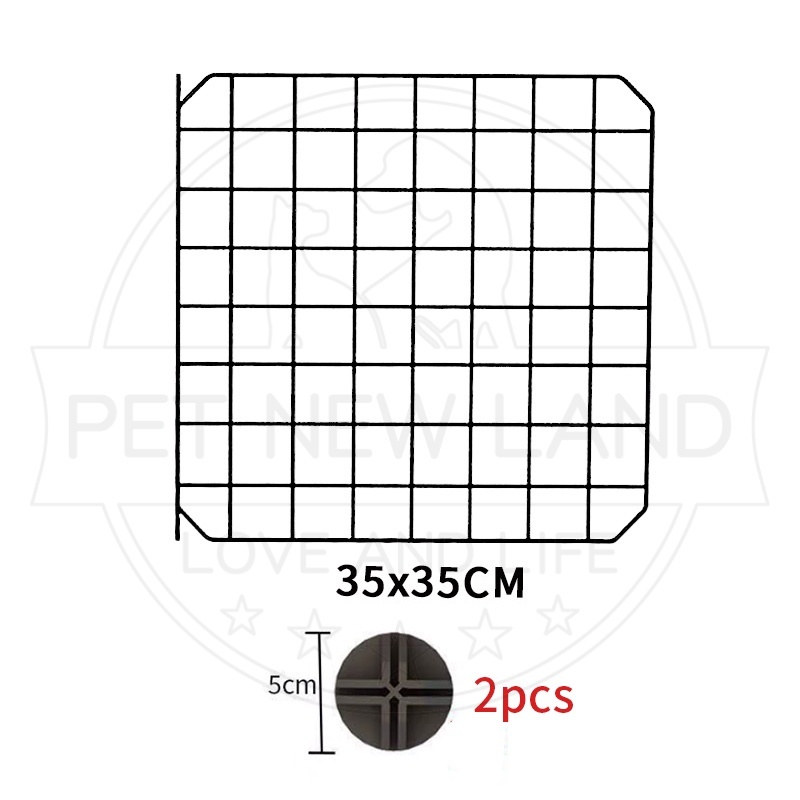 Kandang Kucing Kandang Anjing Kelinci tempat tidur Pet Cage Pagar Besi DIY Kandang Hewan Peliharaan-1pcs panel pintu+2Pe