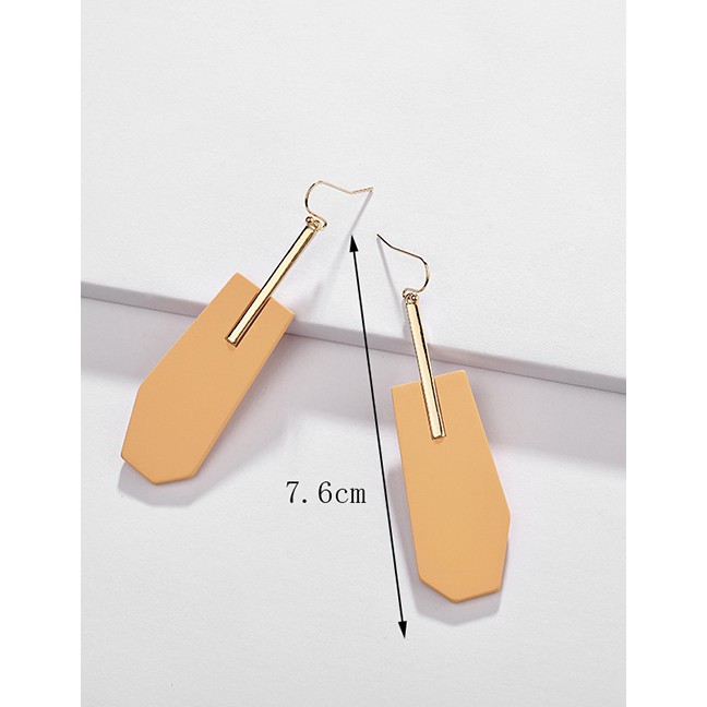 LRC Anting Tusuk Fashion Geometric Polygon Paint Earrings F5261X