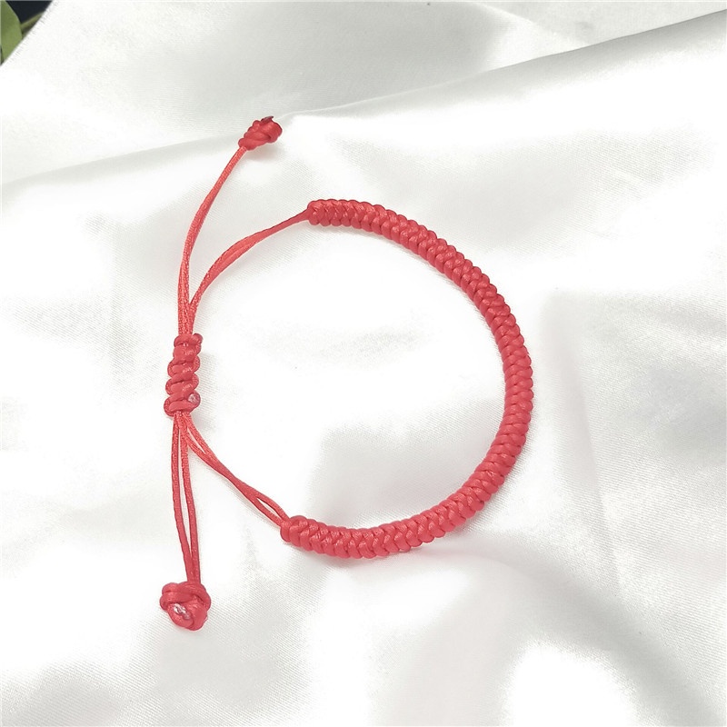 Merah tangan tali tenunan tangan sederhana merah tali gelang gelang untuk pria dan wanita/beberapa t